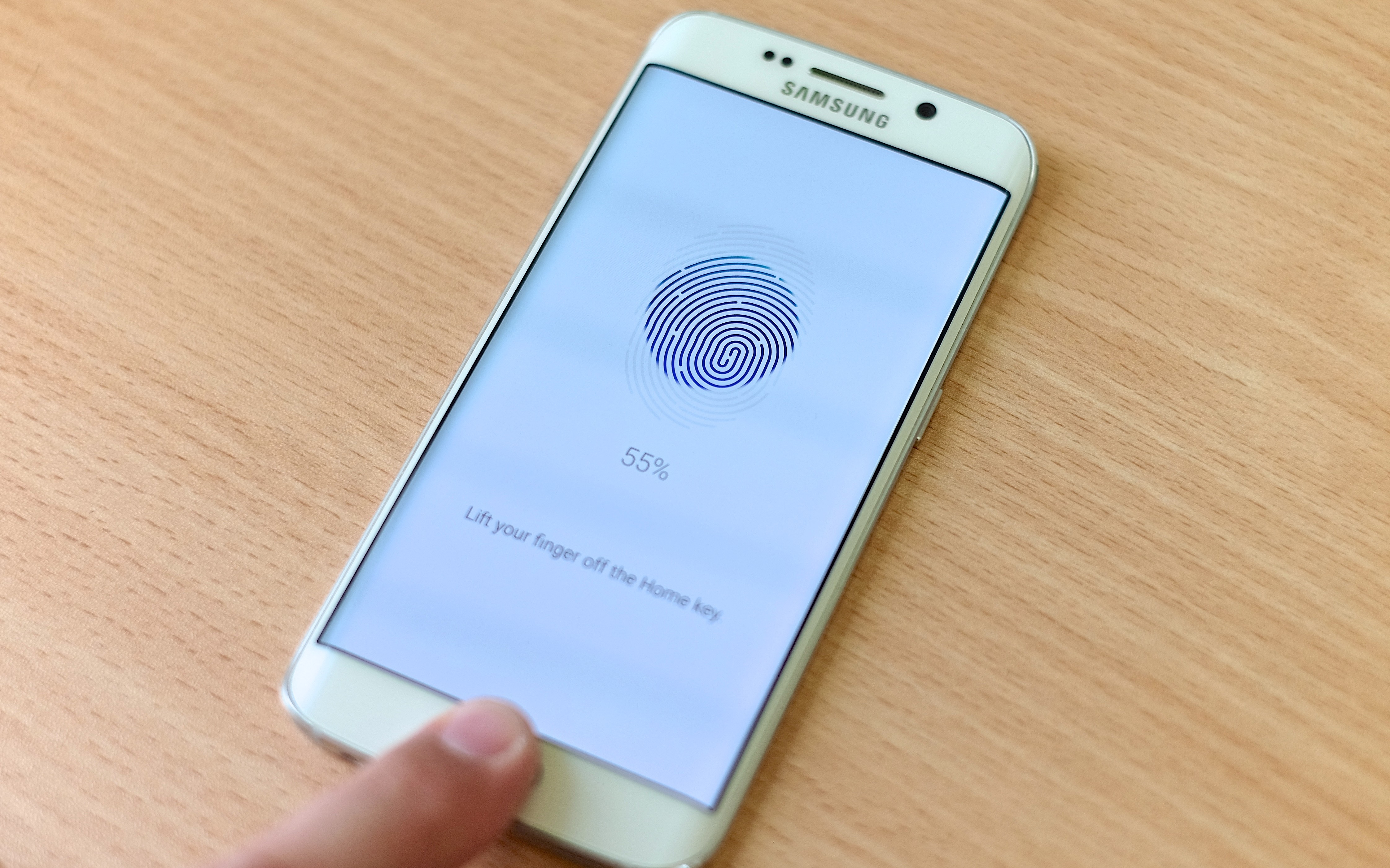 Отпечаток пальца смартфоны Samsung